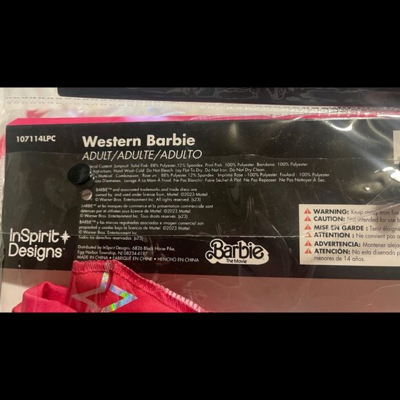 Halloween Costume Adult Barbie Western Women’s Large NEW! 12-14 - Picture 5 of 6